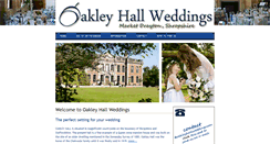 Desktop Screenshot of oakleyhallweddings.com