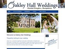 Tablet Screenshot of oakleyhallweddings.com